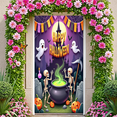 thumbnail image 2 of Decorative Banner Happy Halloween Skeleton Design Spooky Ghosts Haunted House for Holiday Decoration Outdoor Party Celebration, 2 of 5