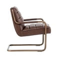 thumbnail image 3 of Sunpan Lincoln 17" Modern Faux Leather Lounge Chair in Brown, 3 of 4