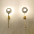 thumbnail image 5 of Pair of Italian Wall Lights, Brass Wall Scone , Stilnovo Style, Modern Vanity Light, 5 of 5