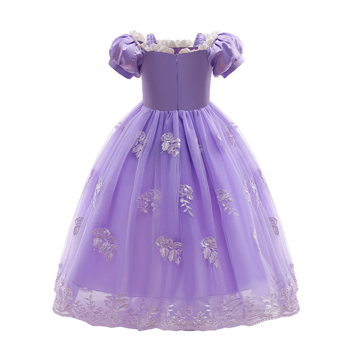 HAWEE Princess Dress with Puff Sleeves, Purple photo 4
