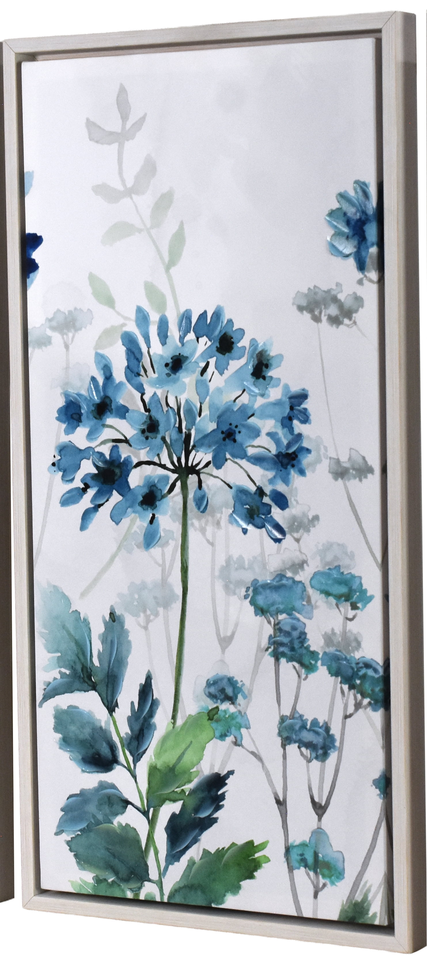 Crystal Art Gallery CA Danhui Nai Blue Agapanthus Floral Framed Canvas Art, 14.8" x 28.5", Modern