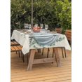 thumbnail image 2 of Outdoor Tablecloth with Umbrella Hole and Zipper, Teal Grey Pumpkins Fall Rectangle Table Cloth 54x80 Inch Waterproof Tablecloth, Thanksgiving Eucalyptus Vintage Picnic Table Cover for Patio Camping, 2 of 7