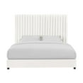 thumbnail image 3 of Arabelle White Velvet Bed in King, 3 of 4