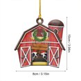 thumbnail image 2 of Árbol De Navidad Decoración Navideña De Madera Tema De Granja Adorno Colgante Adorno Decoración De Fiesta De Navidad Accesorios Vogacara HA040080-05, 2 of 6
