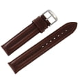 thumbnail image 1 of MS883 22mm Brown Oil Tan Leather Twin Pad Stitched Men's Strap, 1 of 2
