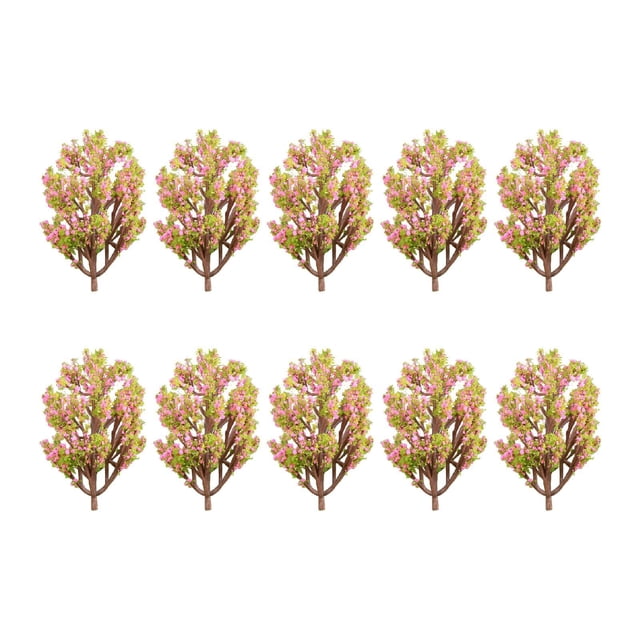 HILABEE 10 Pieces Model Tree Train Scenery Layout for Building Kits DIY Crafts Scene Crape Myrtle
