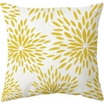 thumbnail image 4 of Throw Pillow Cover Farmhouse Geometric Flower - 18 x 18 Inch Yellow and White Floral Pillow Cushion Cover - Set of 4 Square Home Cushion Case, Great for Sofa, Bedroom, Chair, Yard, Living Room Decor, 4 of 6