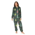 thumbnail image 4 of Adult Christmas Onesie Christmas Tree Glitter Adult Zipper One-Piece Pajamas Unisex Pajamas with Pockets, 4 of 6