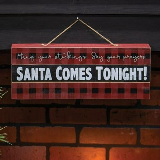 Santa Comes Tonight Sign - Walmart.com - Walmart.com