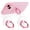 Pink 2, variant on Cell Phone Ring Holder, Transparent Ring Holder 360°Rotation Finger Ring Stand, Clear Cell Phone Kickstand Compatible with Most of Phones, Tablet and Case, (2Silver+1Black+1Rose Gold)