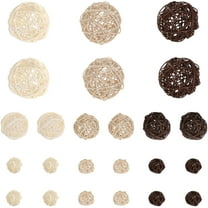 Phenofice 24Pcs Coffee Vine Balls for Decorative Spheres 3in