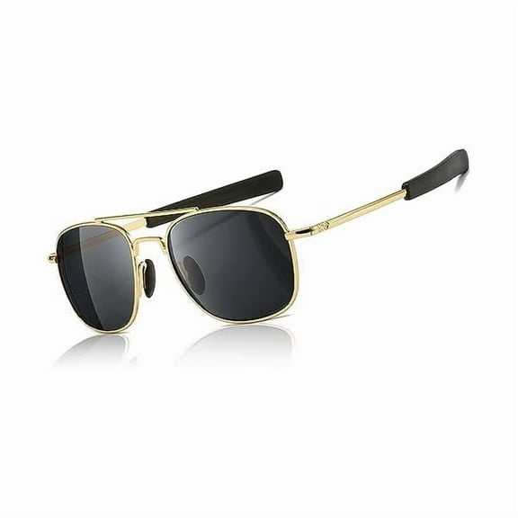 Men's Military Style Polarized Pilot Aviator Sunglasses Bayonet Temples