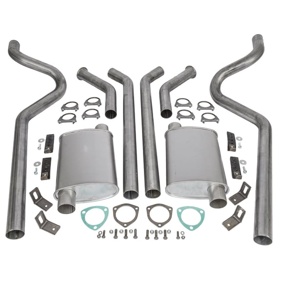 JEGS Header-Back Dual 2-1/2 in. Exhaust Kit for 1964-1973 Mustang