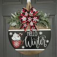 thumbnail image 4 of JHGoosa Christmas Welcome Sign For Front Door Hanging Wooden Welcome Sign Christmas Decorations Winter Decor(11.8inch), 4 of 7