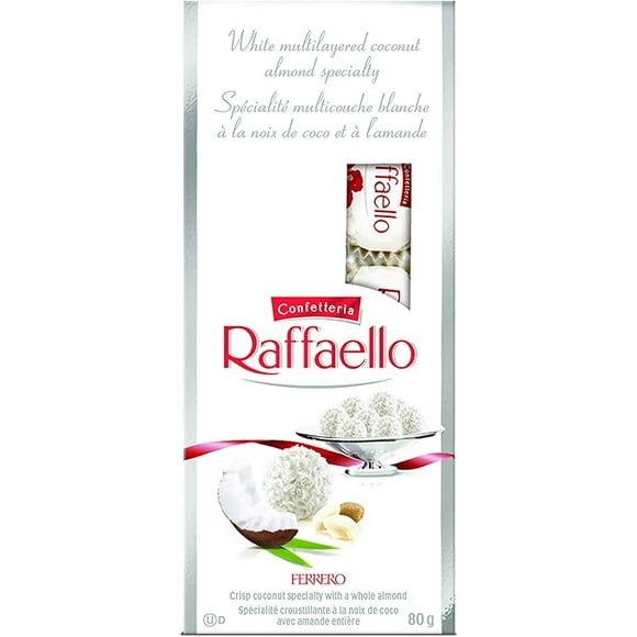 CONFETTERIA RAFFAELLO Coconut Almond Specialty Bag, 8 Individually Wrapped Chocolates per Bag, 80g