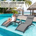 thumbnail image 3 of Pirecart Outdoor Patio Chaise Lounge Chair Adjustable Pool Lounge Chairs with Side Table Outside Tanning Chairs with Arm for All Weather., 3 of 10