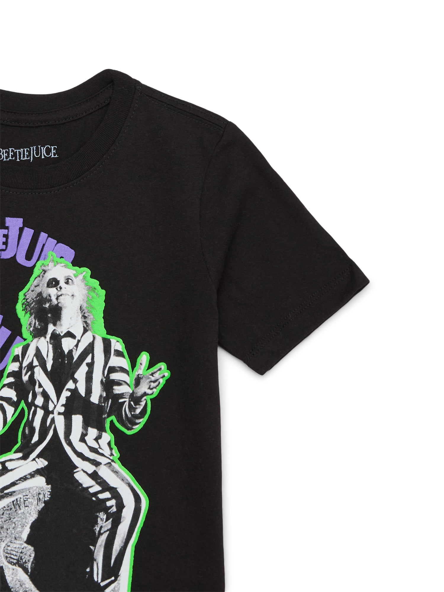 Beetlejuice Boys’ Graphic Tee with Short Sleeves, Sizes 4-18