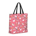 thumbnail image 2 of Hirioo Yoga Unicorn for Tote Bag for Women, Quilted Shoulder Bag with Zipper, Large Capacity Handbags for Casual, Travel, Work, 2 of 9