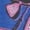 HEATHER ROYAL BLUE, variant on X-Men - Gambit Ragin Cajun Lightweight French Terry Wide Neck Long Sleeve Graphic Shirt