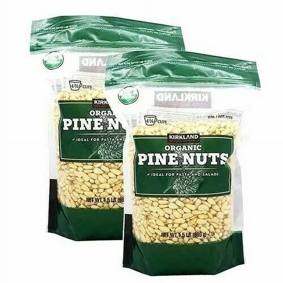 Organic Pine Nuts 1.5 lb Each Pack, Total 3 lbs(2 Packs)