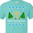 thumbnail image 4 of Inktastic Happy Chrismukkah Sweater Style with Menorah and Trees T-Shirt, 4 of 5