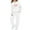 White, variant on Kids Light Blue Sweatsuit Set, Heart Print Hoodie and Joggers 2-Piece, Soft Polyester Tracksuit for Kids to Big Kid, Boys and Girls Play or Lounge Outfit,Size 5-6T