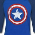 thumbnail image 2 of Captain America Shield Blue Baseball T-Shirt-Men's Large, 2 of 4
