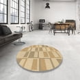 thumbnail image 4 of Ahgly Company Machine Washable Indoor Square Transitional Bronze Brown Area Rugs, 7' Square, 4 of 7