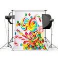 thumbnail image 2 of EREHome Tissu Polyester 5x7ft Coloré Bonbons Doux Photographie Arrière-Plan Photo Studio Prop, 2 of 2