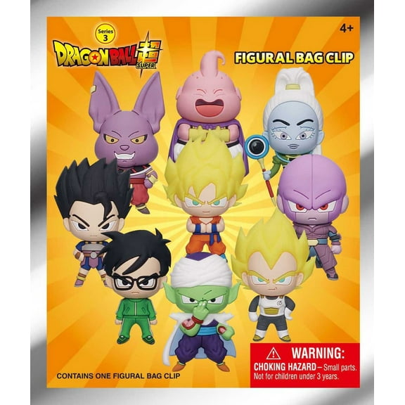 3D Figural Foam Bag Clip Dragon Ball Super Series 3 Mystery Pack (1 RANDOM Figure)