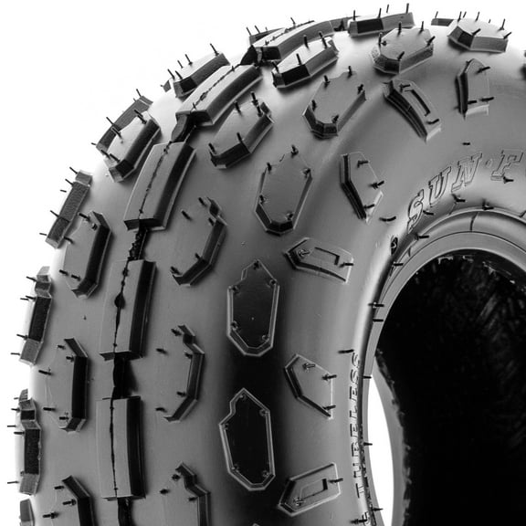 SunF ATV/UTV All Terrain Quad Mini Bike Tire 145/70x6 145/70-6(14x6-6) 6 PR Tubeless A015 (Single)