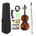 thumbnail image 3 of Acoustic Violi, Electric Violin Musical Instrument Solid Wood Violin  For Beginners For Violin Lovers Retro Color, 3 of 8