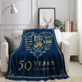 thumbnail image 3 of Gifts for 50th Anniversary Blanket, 50th Golden Wedding Anniversary Couple Gifts for Dad Mom Grandparents, 50 Years of Marriage Throw Blankets Gift for Husband Wife 50"x60", 3 of 6