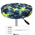 thumbnail image 2 of Blue Green Camouflage Round Bar Stool Seat Covers, Elastic Round Chair Cover Stool Seat Slipcover Bar Stool Cushions Round Pad for 12-14 inch, 2 of 5