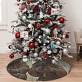 thumbnail image 5 of Picia Steampunk Space Mice Warriors Print Christmas Tree Skirt , Christmas Tree Skirt Ornaments for Merry Christmas Holiday Party Decorations Indoor Outdoor-48", 5 of 7