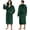 DARK GREEN, variant on Men's Fleece Robe, Cozy Checkerboard Plush Hooded Bathrobe for Men Fluffy Loungewear with Pockets(NAVY, 2XL/3XL)