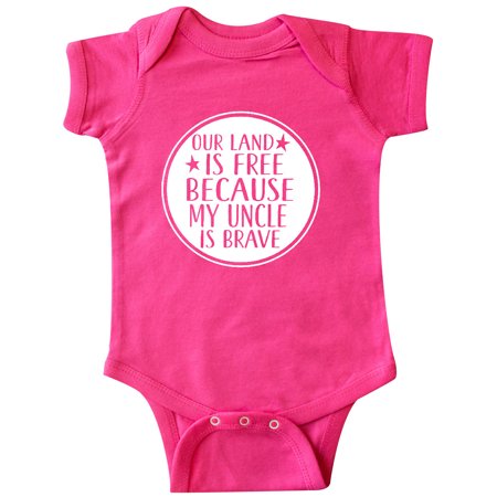 

Inktastic Military Uncle Land is Free Nephew Gift Baby Boy or Baby Girl Bodysuit