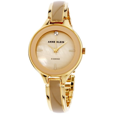 - Anne Klein Women's Classic Brown Dial Stainless Steel Watch AK2702TNGB