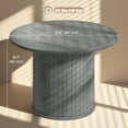 thumbnail image 3 of HOMCOM Round Coffee Table, 24" Center Table w/ Slatted Column Base, 3 of 10