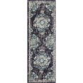 thumbnail image 1 of Unique Loom Penrose Center Medallion Rug2' 2 x 6' Runner Navy Blue/Beige, 1 of 2