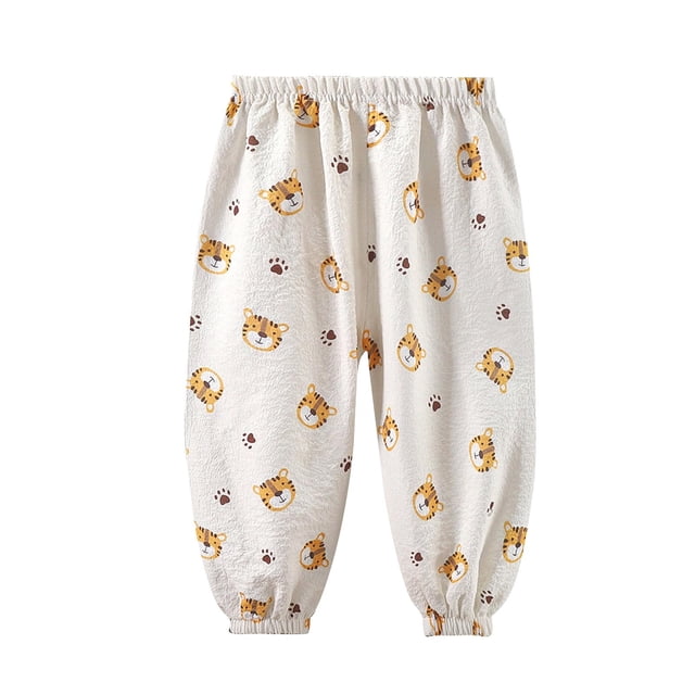 Odeerbi 1-7 Años Niños Niñas Algodón Bloomers Verano Impresión Lindo Jogger Pantalones Transpirable Loose Casual Linterna Pantalones Haren Pantalones