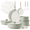 Green, variant on Carote 21 Pcs Nonstick Cookware Set, Pots and Pans Set with Detachable Handles, Oven/Dishwasher Safe, Stackable Kitchen Cooking Set, White Granite.