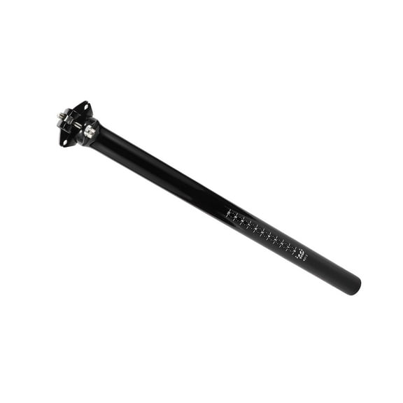 Unique Bargains Bike Suspension Seatpost 27.2x350mm Saddle Post Seat Gloss Black Carbon Fiber