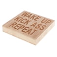 thumbnail image 4 of Abbracc Funny Kick Ass Repeat Wooden Sign Board Plaque Country Home Decor, 4 of 9