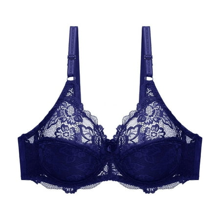 Juslio Minimizer Bras for Women Lace Solid Sexy Bra Bras Padded Everyday Bras