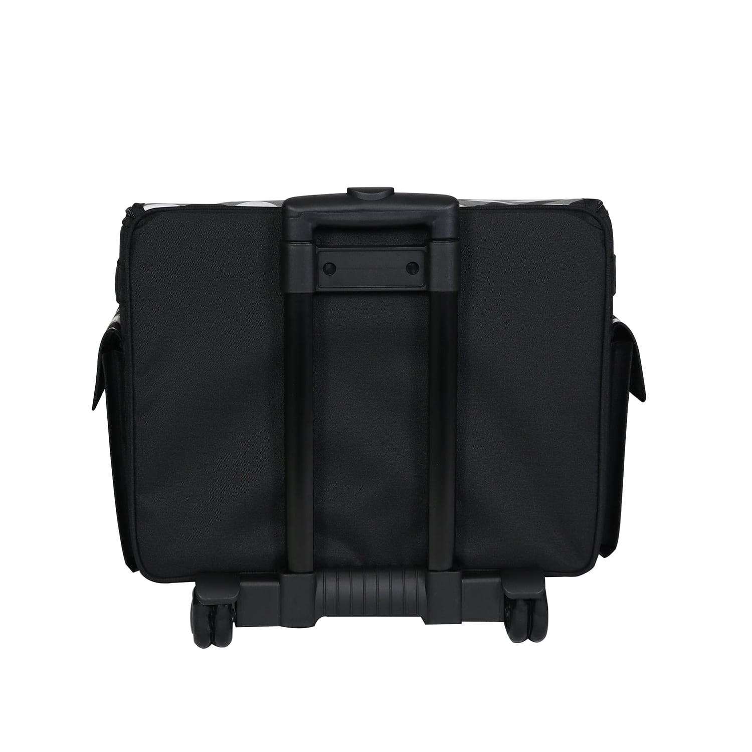 Everything Mary Rolling Sewing Machine Storage and Transport Tote, 600D Polyester Buffalo Check with Wheels