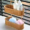 thumbnail image 3 of Rattan Bathroom Vanity Trays Toilet Tank Baskets Long Narrow Hand Towel Storage Basket for Storage, Decorative, 3 of 9