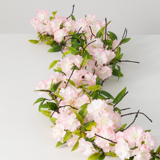 Sullivans Artificial Apple Blossom Garland 60"L Pink