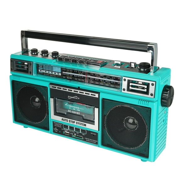 Radio y reproductor de casetes Boombox Supersonic SC-3201BT de 4 bandas