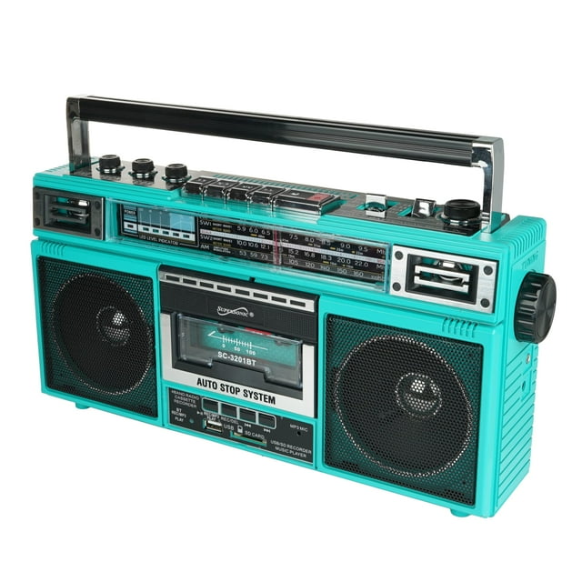 Radio y reproductor de casetes Boombox Supersonic SC-3201BT de 4 bandas